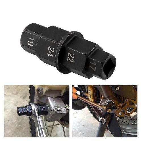 Outil D'essieu Hexagonal Pour Moto, Adaptateur De Douille Pour Roue Avant Et Arriere 17 Mm, 19 Mm, 22 Mm, 24 Mm, Polyvalent
