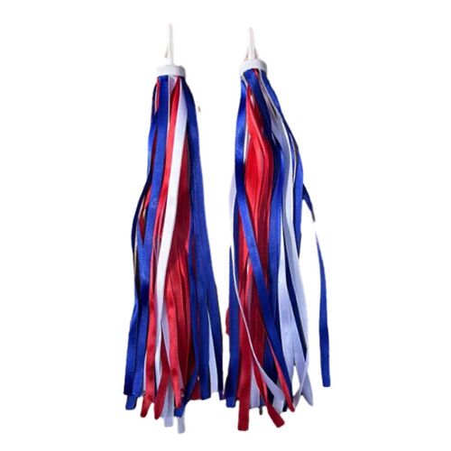 1 Paire De Poignees De Guidon De Velo, Ensemble De Valves De Velo, Pompons De Guidon Colores, Pompons De Scooter, Couleurs Arc-En-Ciel Pour Garçons Et Filles
