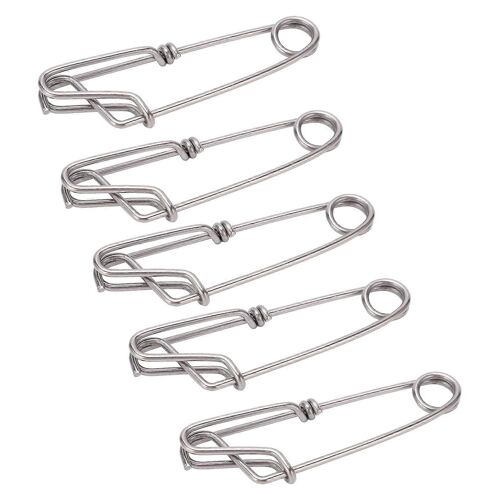 Ensemble De 5 Mousquetons De Peche A Longue Boucle, Resistance, Flotteur, Pince A Thon