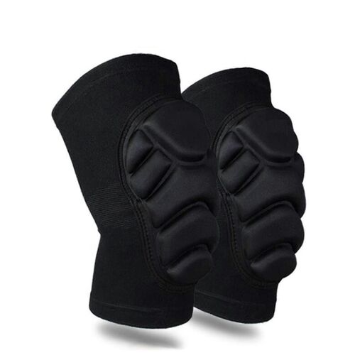 Genouilleres En Eponge Epaisse Pour Adulte, Pour Ski, Danse, Course A Pied, Snowboard (Noir, Xl) 