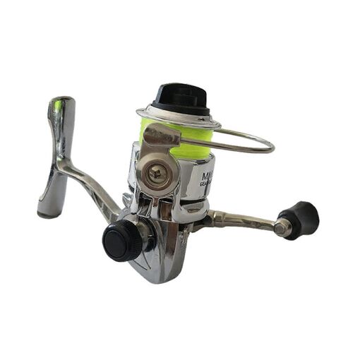 Mini 100 Moulinets De Peche En Metal, Petit Moulinet A Lancer Combine Avec Ligne Pour La Peche En Eau Douce, En Eau Salee Et Toutes Saisons. Ref. : 4777