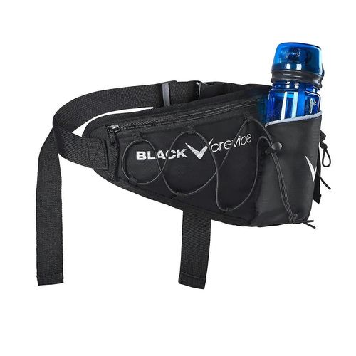 Ceinture De Course Avec Bouteille D'eau De 0,5 L, Sangle De Taille Reglable, Dos Rembourre, Polyester