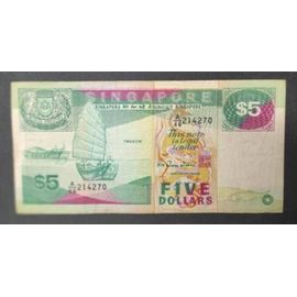 Billet De 5 Dollars Singapour 1989 Sup