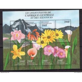 Centrafrique 1999 Les Jolies Fleurs D'Afrique Bloc Bf Neuf** Yvert N° 177a