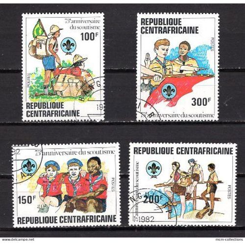 Centrafrique 1987 Anniversaire Du Scoutisme  Serie Complete Obliteree Yvert N° 491-94