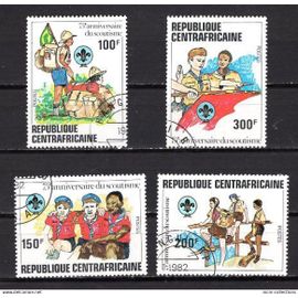 Centrafrique 1987 Anniversaire Du Scoutisme  Serie Complete Obliteree Yvert N° 491-94