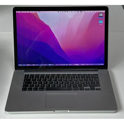 Apple MacBook Pro Retina 2015 - 15" Intel Core i7 - 2.8 Ghz - Ram 16 Go - SSD 512 Go - Argent