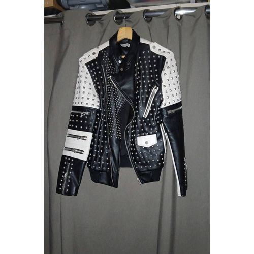 Blouson Cuir Clouté Fashion