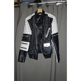 Blouson Cuir Clouté Fashion