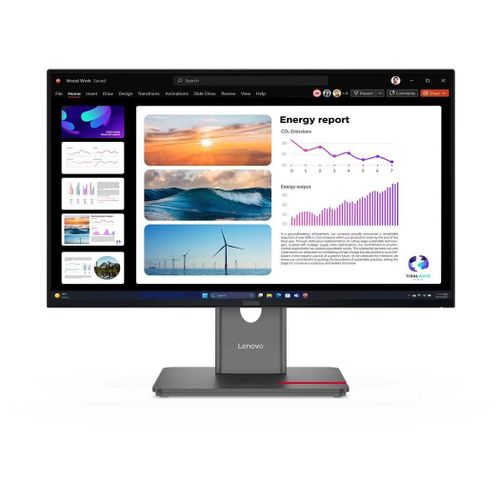 Lenovo ThinkVision P24Q-40 - Écran LED - 24" (23.8" visualisable) - 2560 x 1440 QHD @ 120 Hz - IPS - 300 cd/m² - 1500:1 - HDR10 - 4 ms - HDMI, DisplayPort - noir corbeau