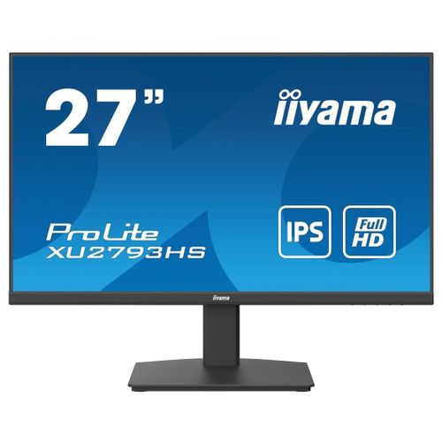 iiyama ProLite XU2793HS-B7 - Écran LED - 27" - 1920 x 1080 Full HD (1080p) @ 100 Hz - IPS - 300 cd/m² - 1300:1 - 1 ms - HDMI, DisplayPort - haut-parleurs - noir, mat
