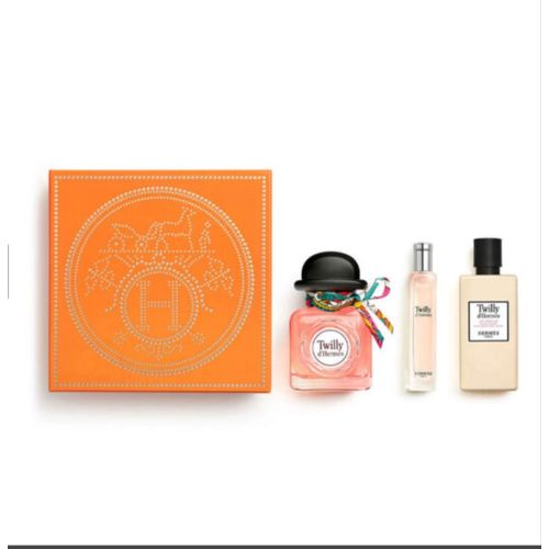 Coffret Eau De Parfum Twilly Hermès 85ml+Vaporisateur De Sac 15ml+Lait Corps 80ml 