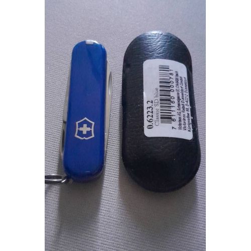 Couteau Suisse Victorinox Classic Sd Bleu Brillant Petit Modèle Compact