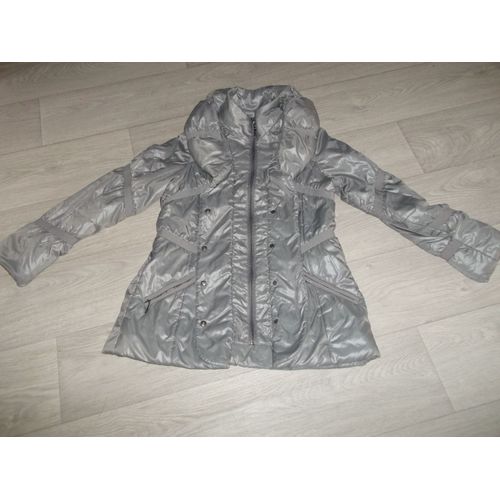 Veste Longue, Parka Briefing Grise Double Col Taille 42 Tbe