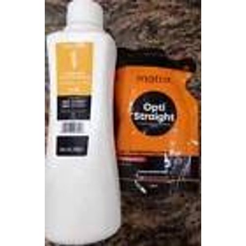 Matrix Opti Straight Hair Straightening Cream,125ml And Neutralizer, 500ml 