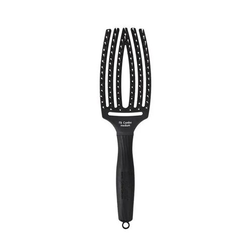 Brosse Démêlante - OLIVIA GARDEN - FingerBrush - Taille M - Poils en sanglier - Couleur Noir
