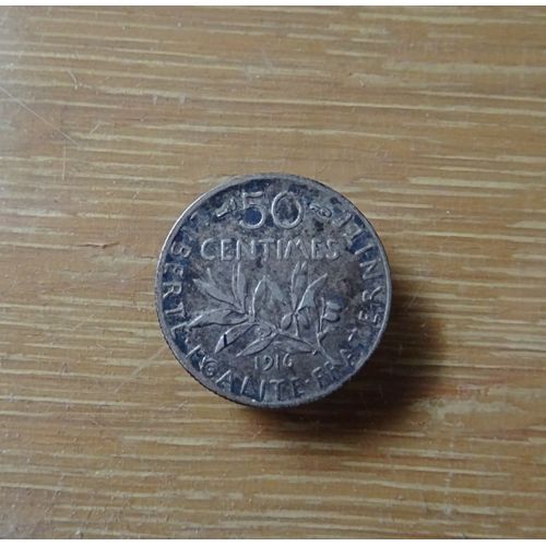 50 Centimes 1916 Semeuse Argent