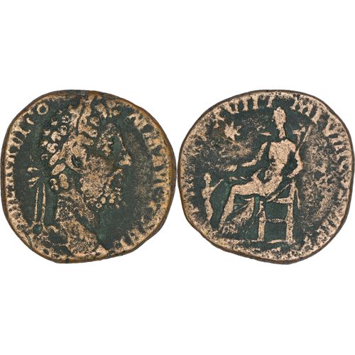 Rome - Sesterce - Commode - 192 Ad - Pietas Assise Avec Commode Devant, Etoile - Ric.611 - 27-035