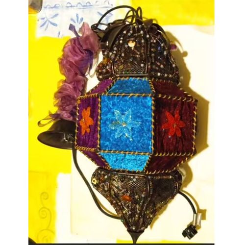 Lampe Style Marocain - Multicolore - 55 Cm Environ