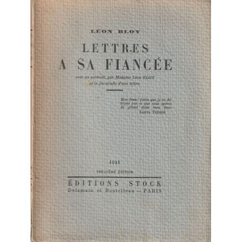 Lettres À Sa Fiancée