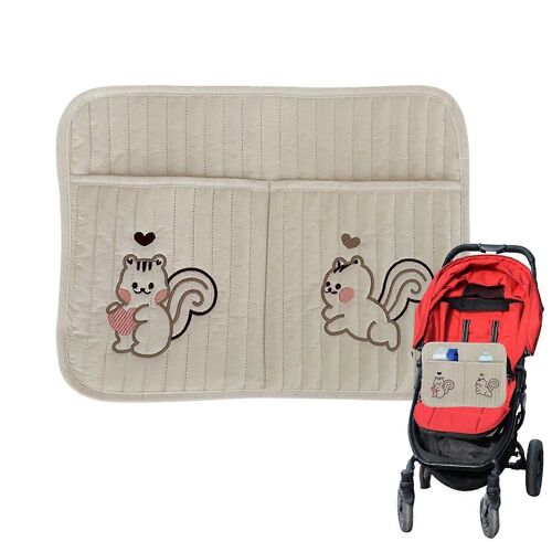Sac De Rangement Pour Berceau En Coton Avec Poche Pour Bebe. Garde Les Essentiels A Portee De Main. Convient Aux Berceaux, Berceaux, Poussettes.