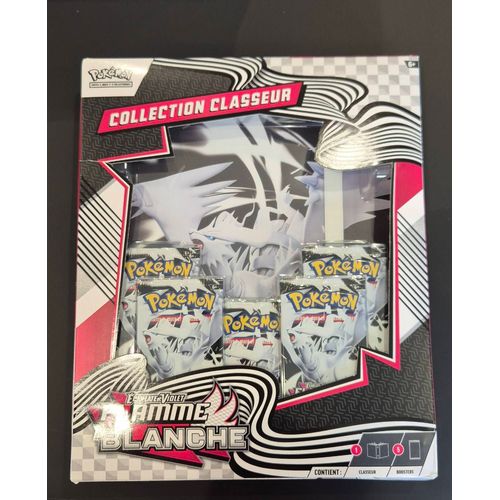 Coffret Classeur Pokémon Ecarlate Et Violet Flamme Blanche Ev10.5 Fr