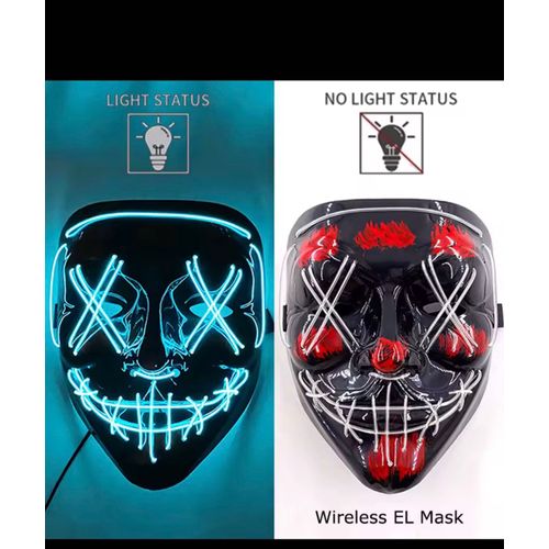 Masque De Purge À Led Blanches – Horreur, Cosplay, Halloween