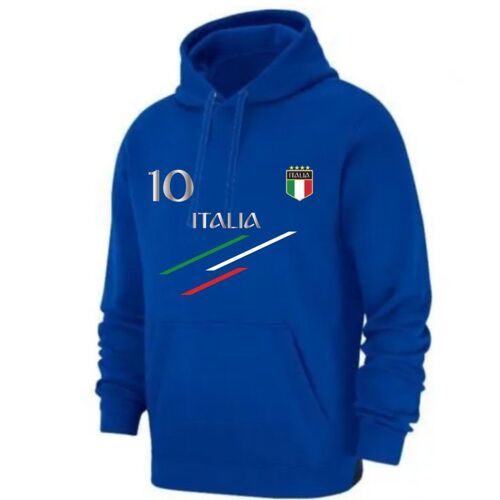 Sweat À Capuche Homme Italie - Poche Kangourou - Bleu Royal -Taille Xs À Xxl (Taille S,Couleur Bleu Royal)
