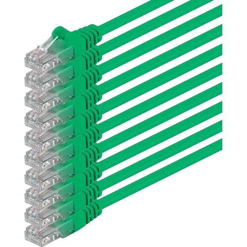 10x 0,5m Câble Réseau Cat6 Cat 6 - RJ45 Ethernet LAN DSL Routeur Modem - Vert