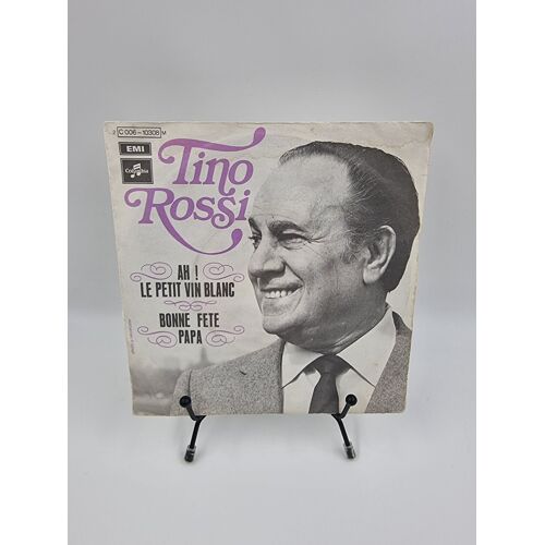Vinyle 45 Tours Tino Rossi : Ah ! Le Petit Vin Blanc / Bonne Fête Papa Avec Fourreau