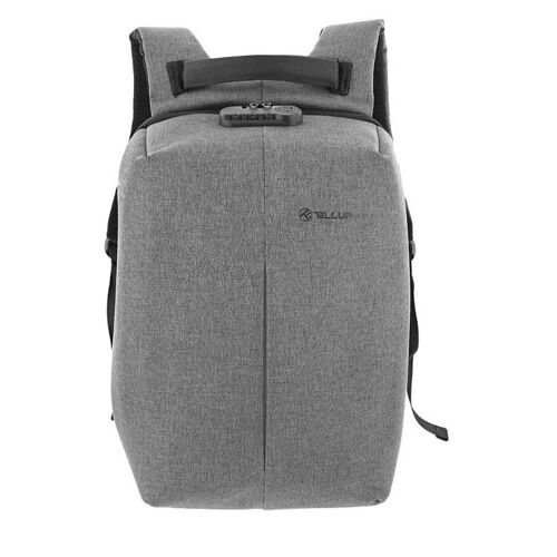 Tellur 15.6 Notebook Backpack Antitheft V2, Usb Port, Gray