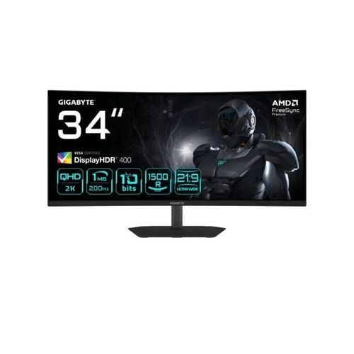 Monitor Gigabyte G34WQC2 34" UltraWide Quad HD 200Hz VA Curvo FreeSync Premium DisplayHDR 400 1ms