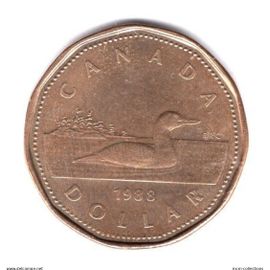 Canada Piece De 1 Dollar 1983 Nickel Plaque Bronze Ref Km 157