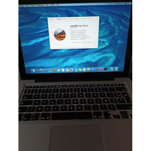 Apple MacBook Pro fin 2011 - 13" Intel Core i5 - 2.4 Ghz - Ram 8 Go - DD 500 Go - Azerty