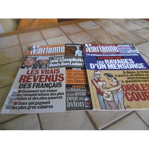 Revue Marianne L12811 N° 377 Et 378 De Juillet 2004 Lot De 2