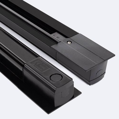 Rail Triphasé Encastré Aluminium Pour Spots Led 1 Mètre Blanc