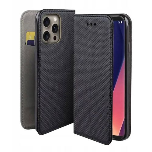 Housse pour Apple iPhone 16 Pro - etui coque pochette portefeuille + film ecran - NOIR MAGNET