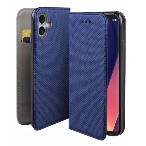 Housse Pour Apple Iphone 16 - Etui Coque Pochette Portefeuille + Film Ecran - Bleu Magnet