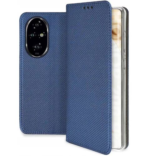 Housse pour Honor 200 Pro 5G - etui coque pochette portefeuille + verre trempe - BLEU MAGNET