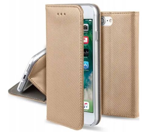 Housse pour Apple iPhone 16e - etui coque pochette portefeuille + film ecran - OR MAGNET