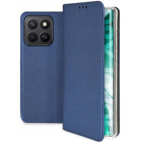 Housse pour Honor 200 Lite 5G - etui coque pochette portefeuille + verre trempe - BLEU MAGNET