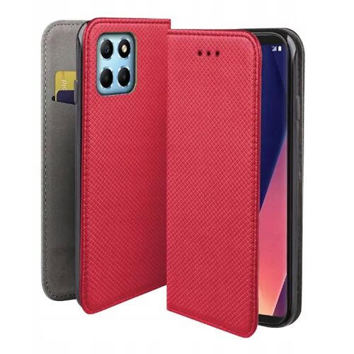 Housse pour Honor 200 Lite 5G - etui coque pochette portefeuille + verre trempe - ROUGE MAGNET