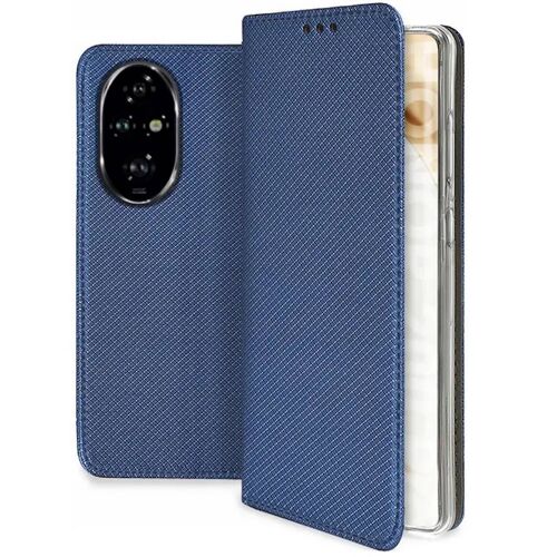 Housse pour Honor 200 Pro 5G - etui coque pochette portefeuille + film ecran - BLEU MAGNET