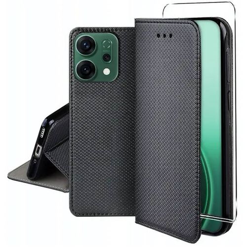 Housse Pour Oppo Reno 14 / 14 F / 14 Fs 5g - Etui Coque Pochette Portefeuille + Film Ecran - Noir Magnet