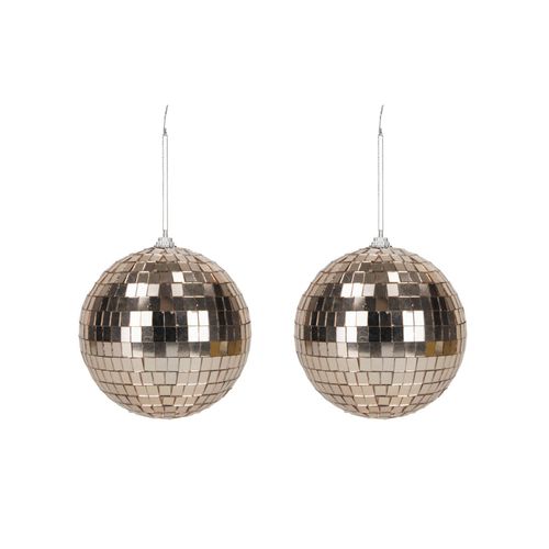 2 Boules Disco Rose Gold 10cm