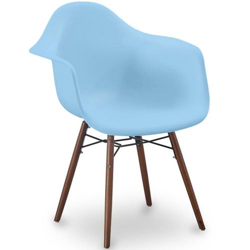 Chaises de Salle à Manger - Design Scandinave - Pieds en Bois Foncé - Skandiva Bleu clair