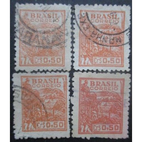 Bresil N°465c X 4 Oblitéré