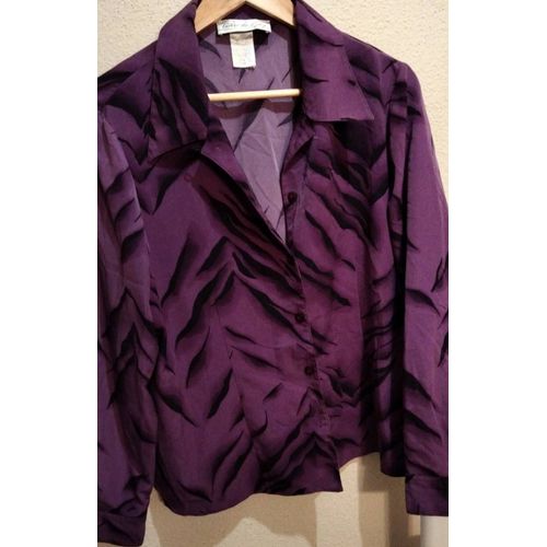 Chemise Femme À Boutons - Violet - Marque Hugo - Taille 48