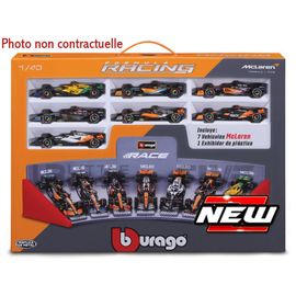 Bburago 1/43 - Mclaren 7 Car Set - Mcl36 X2 - Mcl60 - Mcl38 (D. Ricciardo - L. Norris - O. Piastri) 38169-Bburago