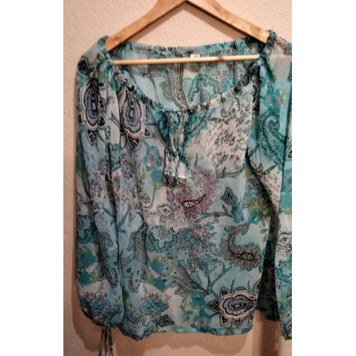 Jolie Chemisier Sans Boutons, Fleuri, Femme - Saison Été - Taille 40-42